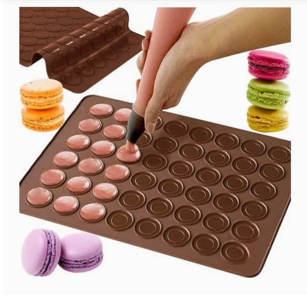 Macaron Kakform i Silikon / Form - 48 platser