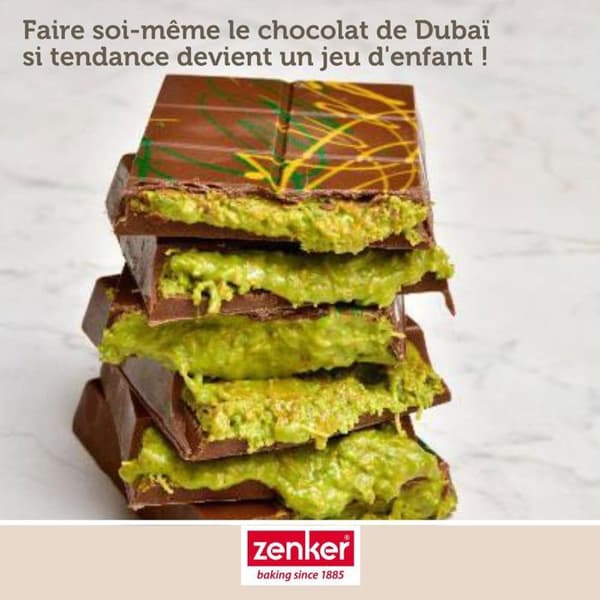 Två formar för chokladplattor från Dubai i silikon Zenker Special Creative