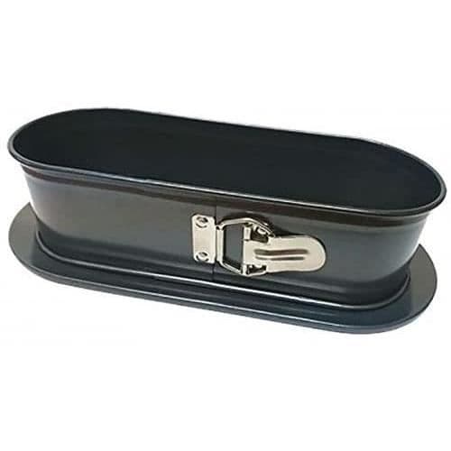 Oval springform - BAUMALU - 31x12x8 cm - Kolstål 0,8 mm belagt stål - Antracit non-stick