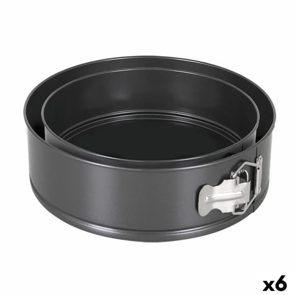 Avtagbar form Quttin Svart 20 x 6,8+24 x 7 cm 2 Delar (6 antal)