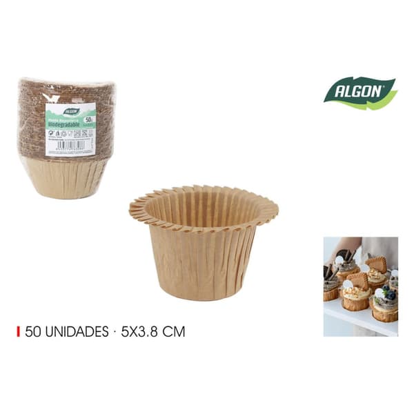 Set med Formar för Bakverk Algon Papper 5 x 3,8 cm 50 Delar (36 antal)