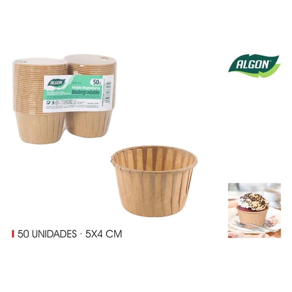 Set med Formar för Bakverk Algon Papper 5 x 4 cm 50 Delar (36 antal)