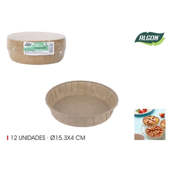 Set med Formar för Bakverk Algon Papper 15,3 x 4 cm (24 antal)