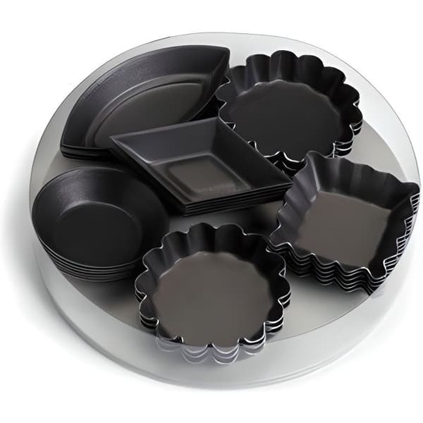 GOBEL petit fours form Set med 30 olika non-stick metall petit fours formar