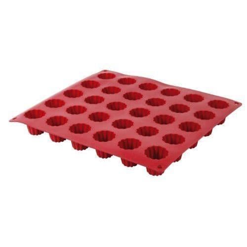 Cannelés Form - CREALYS - 513107 - Silikon - Röd - 29,4 x 26,8 cm