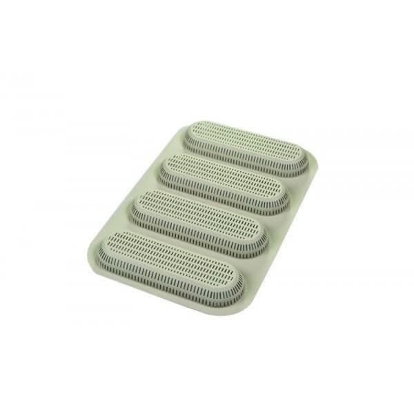 Mini baguetteform - Ej specificerad - 17 x 5,5 cm - Silikon - 4 håligheter - Kompatibel med frys