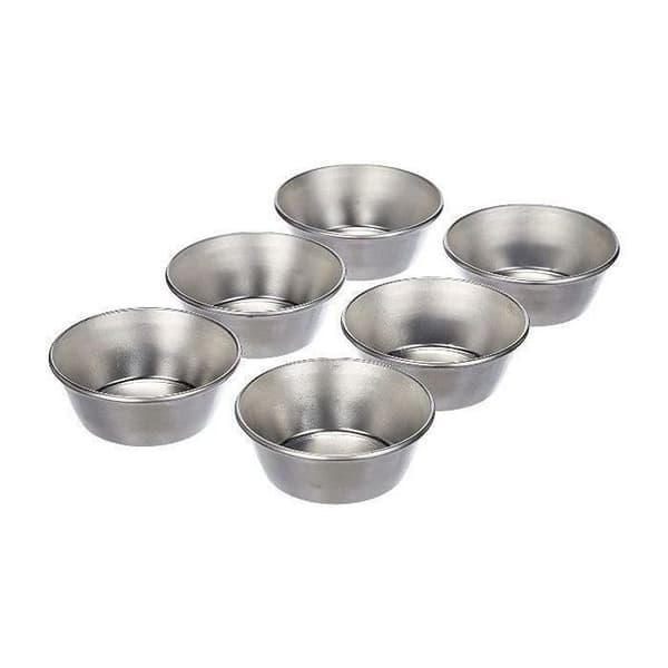Pastèis de Nata formar - IBILI - Set om 6 - 7,5 x 2 cm - Grå - Non-stick