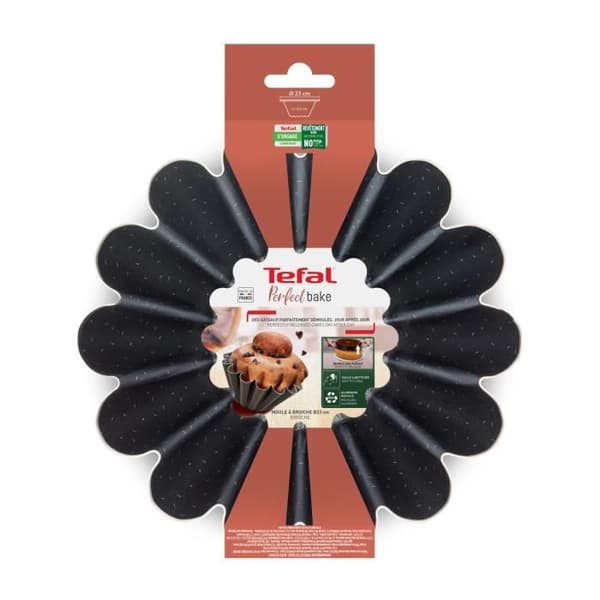 TEFAL Success Briocheform 23 cm, Non-stick beläggning, Tillverkad i Frankrike, Tobak J1606602