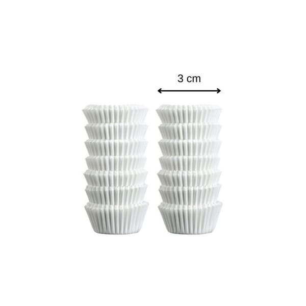 Muffinsformar - Zenker - 43423 - Vit papper - Förpackning med 240 - Diameter 3 cm