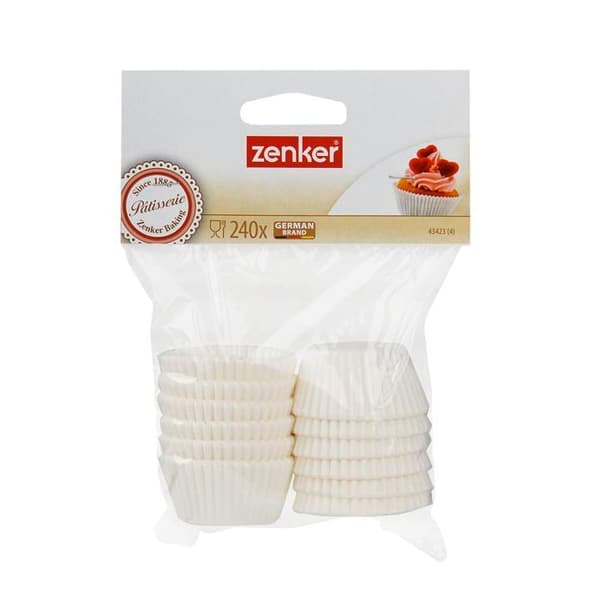 Muffinsformar - Zenker - 43423 - Vit papper - Förpackning med 240 - Diameter 3 cm