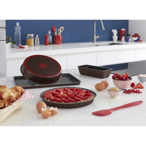 TEFAL Success Kakform 28 cm, Non-stick beläggning, Tillverkad i Frankrike, Tobak J1607302