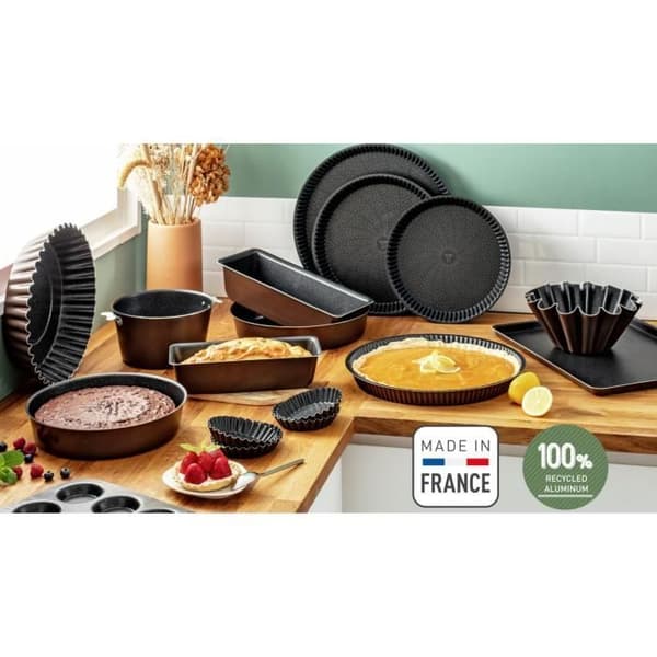 TEFAL Success Kakform 28 cm, Non-stick beläggning, Tillverkad i Frankrike, Tobak J1607302