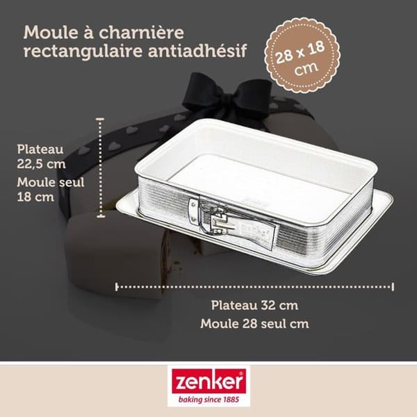 Hinged form - ZENKER - 7821 - Rostfritt Stål - 28x18x7 cm - Non-stick