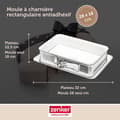 Miniatyrbild 3 av 6: Hinged form - ZENKER - 7821 - Rostfritt Stål - 28x18x7 cm - Non-stick