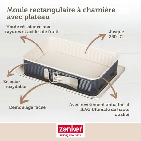 Hinged form - ZENKER - 7821 - Rostfritt Stål - 28x18x7 cm - Non-stick
