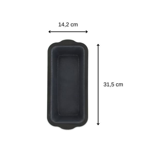 Kakform - ZENKER - Silikonfiber av glas - 31,5 x 14,2 x 5,2 cm - Svart