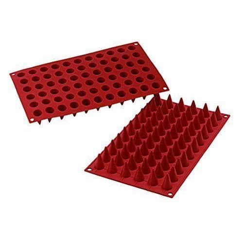Silikomart SF131 Formgjutning Cones 66 Kavitetter Silikon Terrakotta - 26.131.00.0060