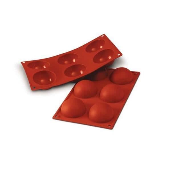 Silikonform - Ej specificerad - 6 halvkulor - Ø 60 mm - Kompatibel med frys - Diskmaskin