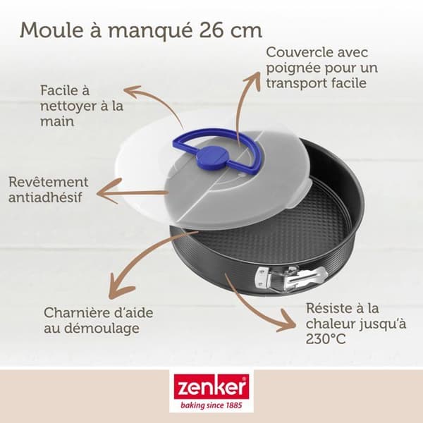 Hingesform - Zenker - Pure - 26 cm - Transportlock - Rund