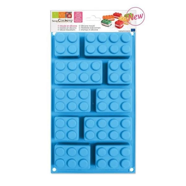 Silikonform - ScrapCooking - Tegelstenar - 10 tegelstenar - Ultra flexibel - Beständig från -60 till +230°C