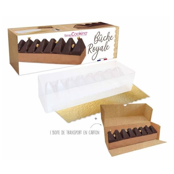 Bakform - SCRAPCOOKING - Återanvändbar - Silikon - Brun - 29,5 x 8 x 7 cm