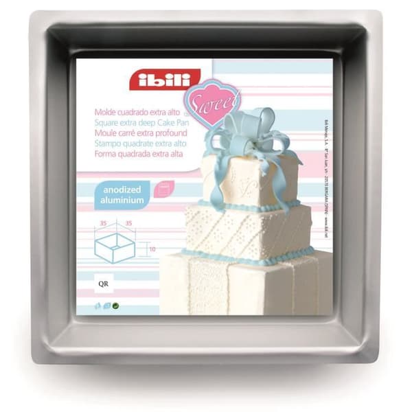 Fyrkantig form - Ibili - 815215 - Anodiserad aluminium - 15x15x10 cm - Djup 10 cm