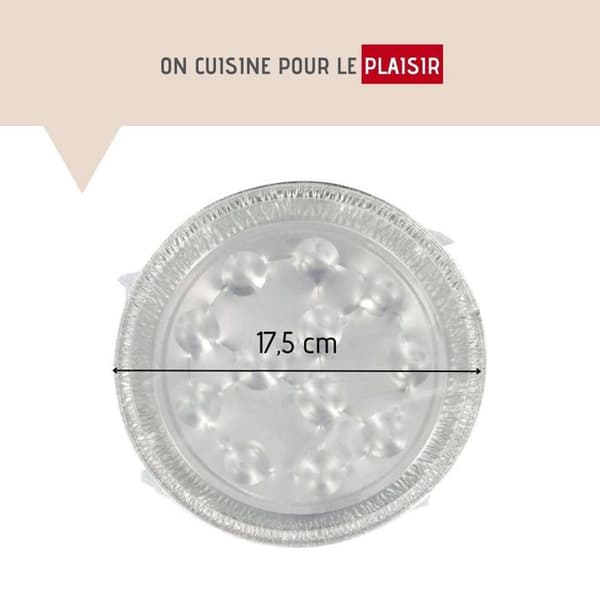 Set med 10 snigelrätter i aluminium 17,5 cm Fackelmann