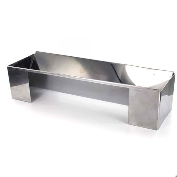 Vedform - Rostfritt stål - 31x10 cm - Triangulär - Värmebeständig - Grå färg