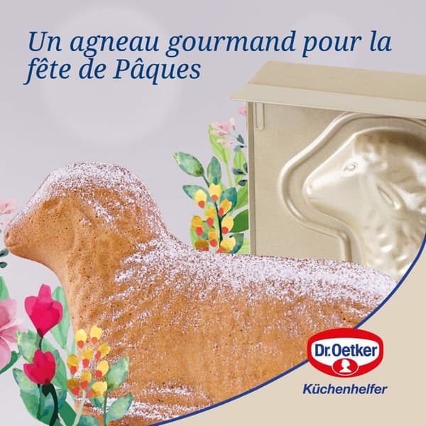 Tårtform - DR. OETKER - Påsklamm - Rostfritt stål - 27,5 cm - Non-stick