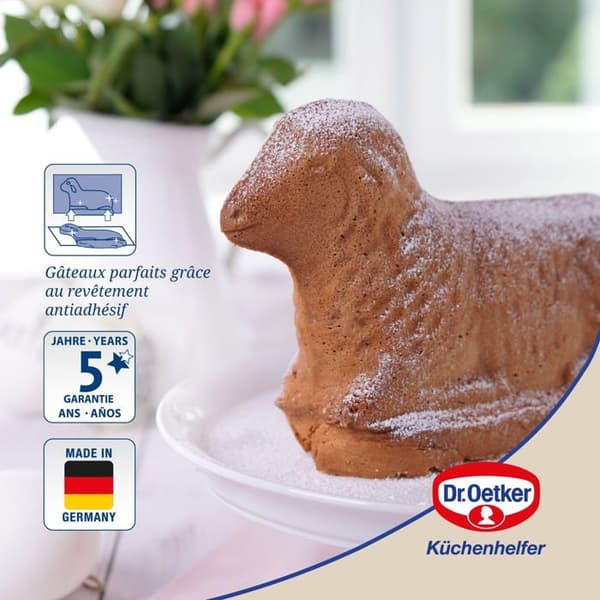 Tårtform - DR. OETKER - Påsklamm - Rostfritt stål - 27,5 cm - Non-stick
