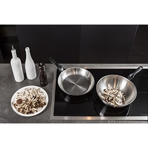 Multifunktionsstekpanna - Barazzoni - 278109028 - Svart - Rostfritt stål - 28 cm - Tål maskindisk