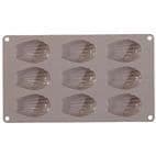 Muffinsform för madeleines - CREALYS - Silikon - 9 fack - Non-stick - Diskmaskinssäker