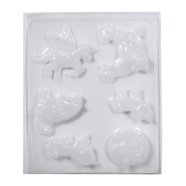 Silikonform - Enhörningar - 6 Motivo - 5-6 cm - Kompatibel med frys - Diskmaskinssäker