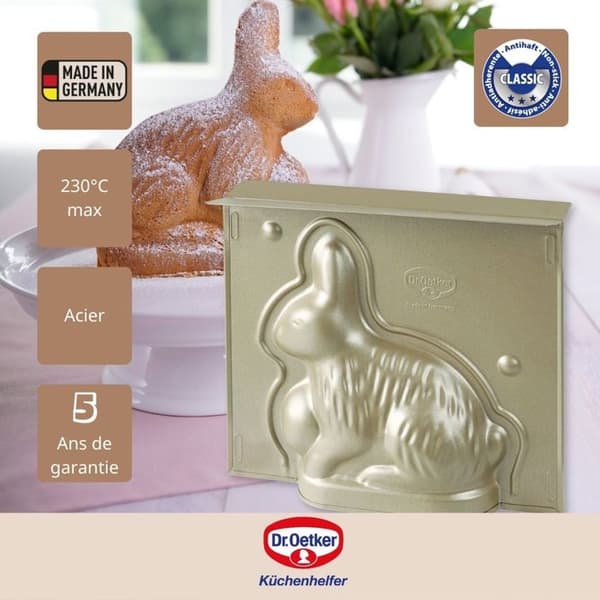 3D tårtaform i form av påskkanin 600 ml Dr.Oetker