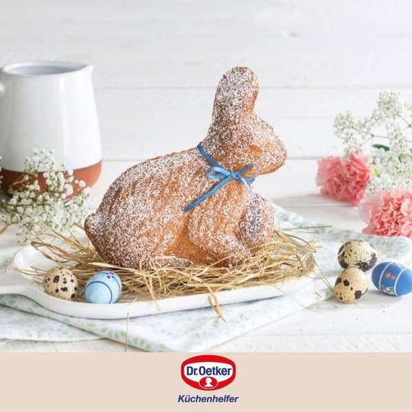 3D tårtaform i form av påskkanin 600 ml Dr.Oetker