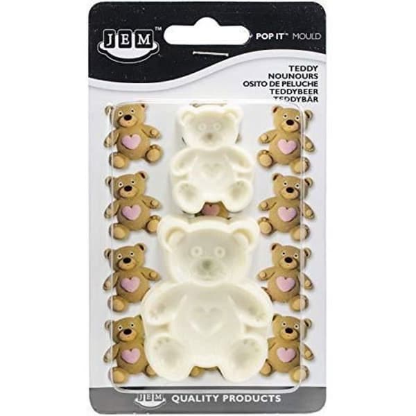 Teddybjörnformad form - JEM - Set om 2 - Plast - 5 x 2 x 6 cm - Tål diskmaskin