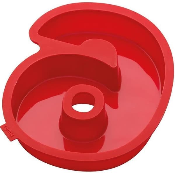 Tårtform - Silikon - Nummer 6 - Röd - 31,4 x 26,9 cm - 1,7 l