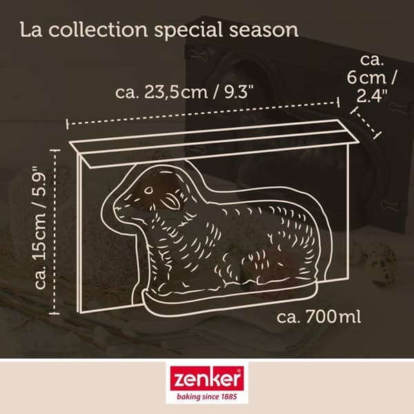Moule agneau pascal 3D 700 ml för Påsk Zenker Special Season