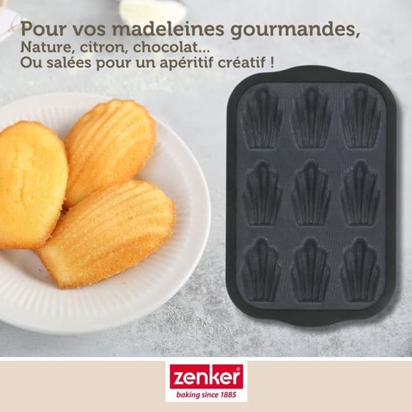 Moule 9 madeleines 28 x 18 cm Zenker silikonfiber