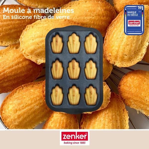 Moule 9 madeleines 28 x 18 cm Zenker silikonfiber