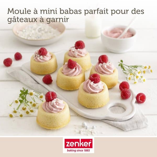 Savarinform - Zenker - 7423 - Rostfritt stål - Non-stick Teflon - 12 mini savariner