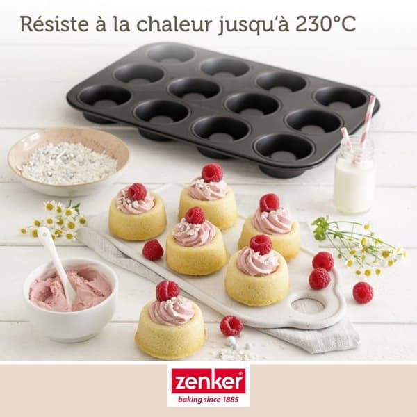 Savarinform - Zenker - 7423 - Rostfritt stål - Non-stick Teflon - 12 mini savariner