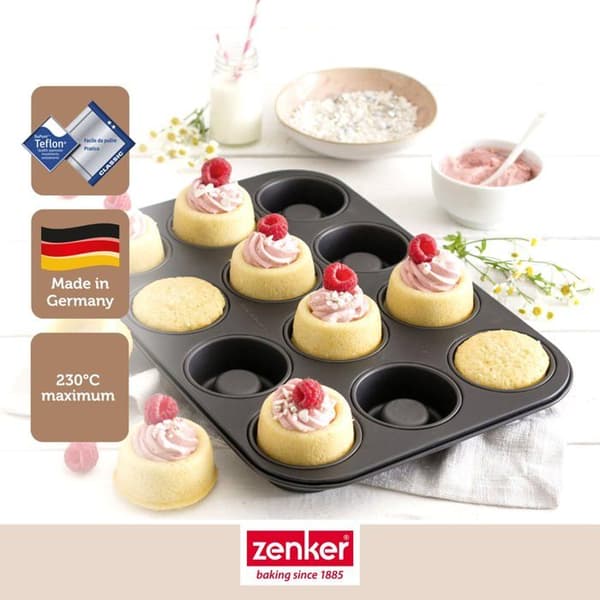 Savarinform - Zenker - 7423 - Rostfritt stål - Non-stick Teflon - 12 mini savariner