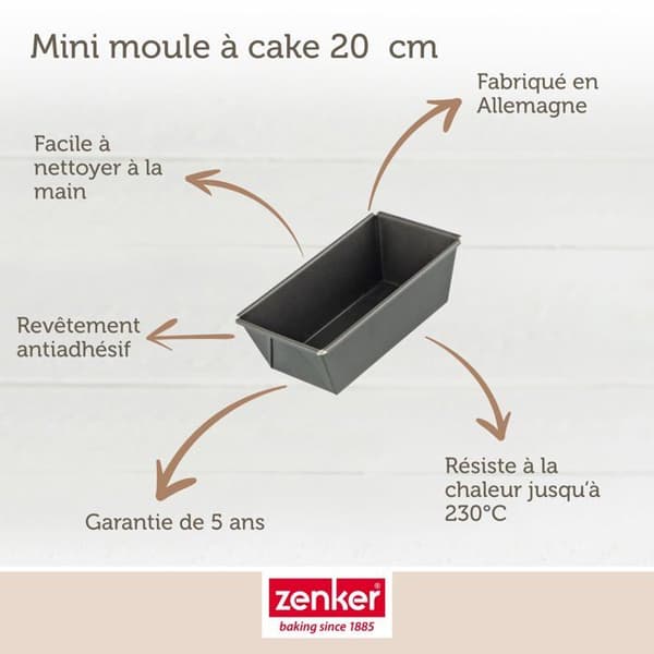 Bakform - Zenker - Special Mini - Rostfritt Stål - 20,5x11,5x7 cm - Non-stick
