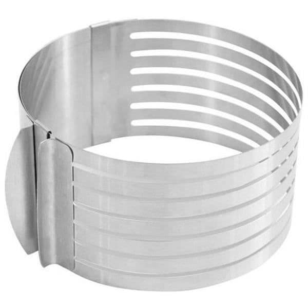 Skärcirkel - Scrapcooking - Silver - Rostfritt stål - Justerbar 16-20 cm - Enhetlig skärning