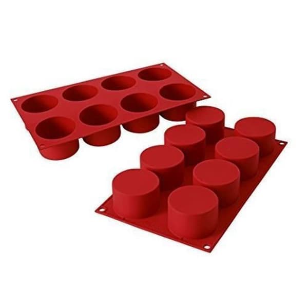 Siliconeform - SILIKOMART - SF119 - 8 Kavitéer - Färg Terrakotta - Ø 63 mm H 40 mm