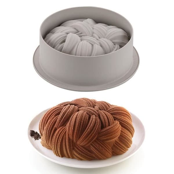 Silikonform - Silikomart - Wooly - Diameter 19 cm - Höjd 7.2 cm - Beige