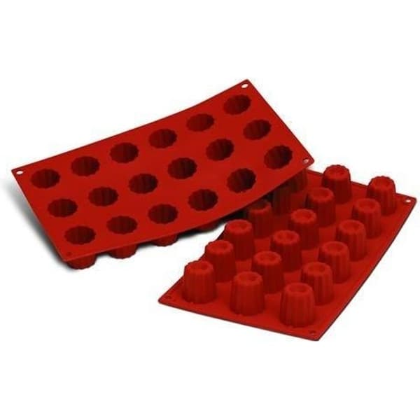 Moule à Cannelés - SILIKOMART - 20.033.00.0065 - Silikon - 18 Minis - Röd