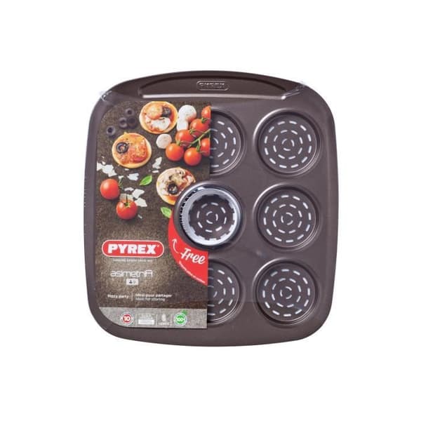 PYREX Form för 9 minipizzor - ASIMETRIA kakform - Stål