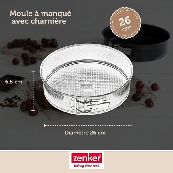 Springform - Zenker - 26 cm - Gångjärn - Rostfritt stål - Non-stick